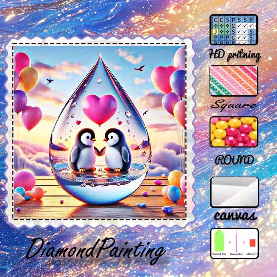 5D Diamond Painting Kit Full Drill - 1 piece 5D DIY flocking cloth,
