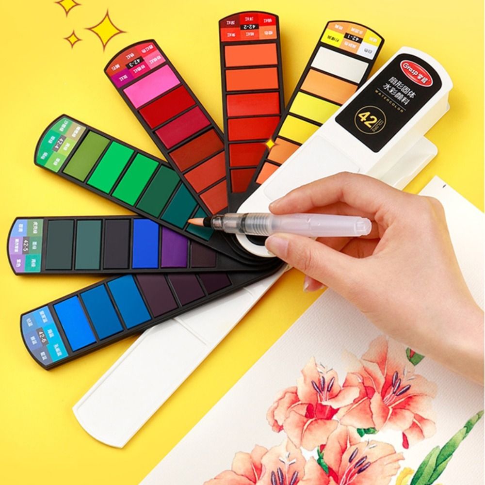 Portable Folding Watercolor Pa - огляд і ціна Watercolor Paint Set Solid Pigment