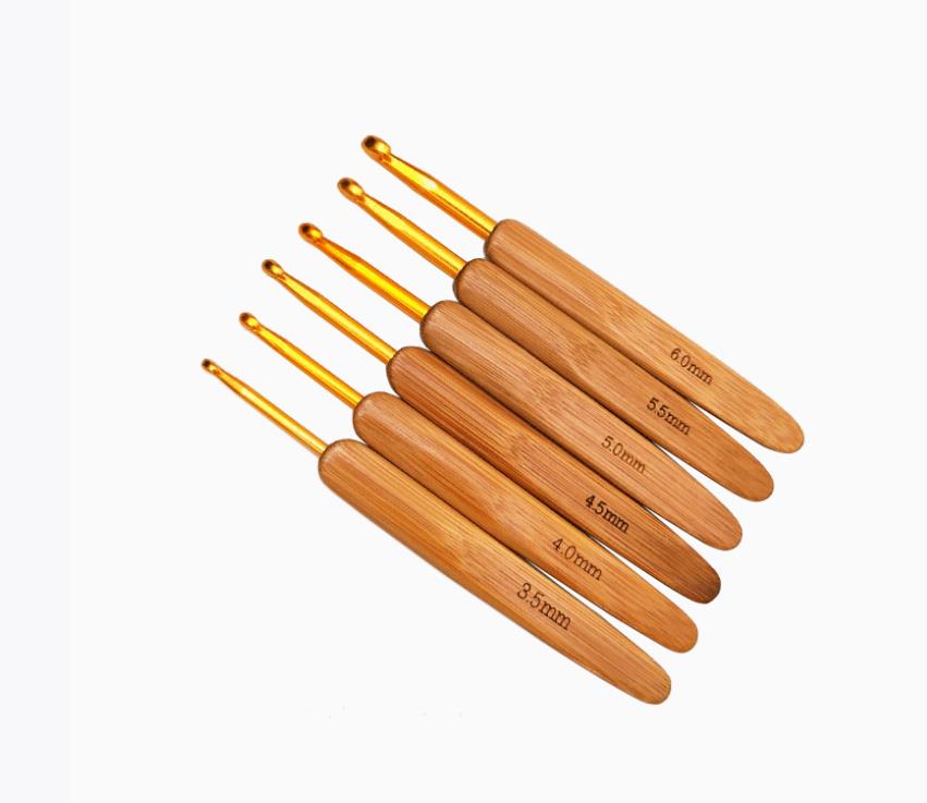 Bamboo Wooden Handle Crochet H - огляд і ціна Wooden Crochet Hooks Ergonomic Handle