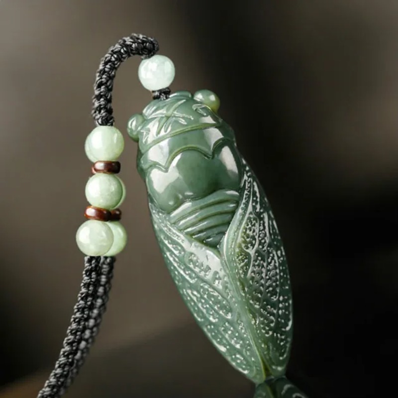 Natural Hetian Jade Cicada Pen - огляд і ціна Beading