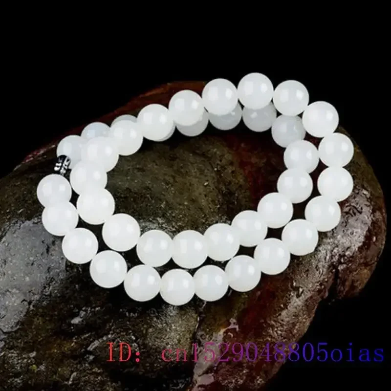 White Jade Beaded Necklace Bea - огляд і ціна Beading