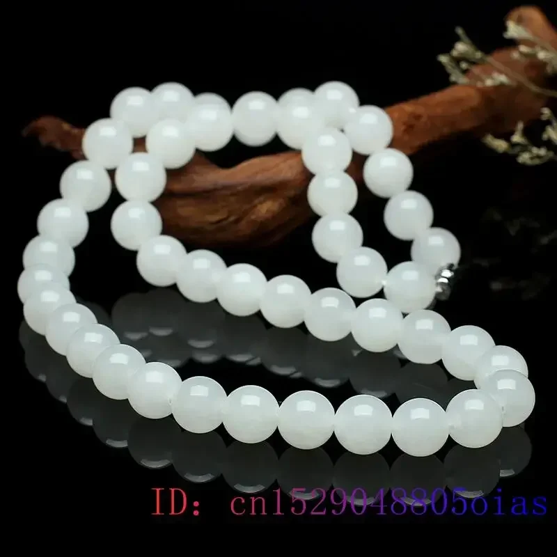 White Jade Beaded Necklace Bea - огляд і ціна Beading