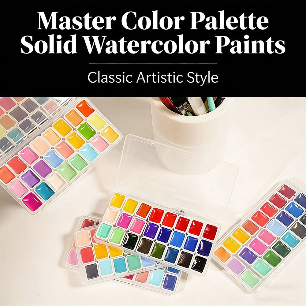 24 Colors Watercolors Paint Se - огляд і ціна Watercolor Paint Set Solid Pigment