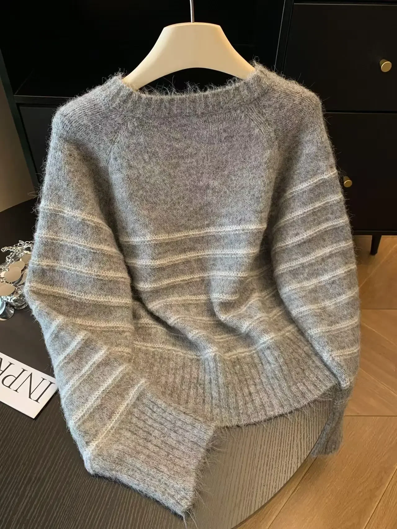 Autumn Winter Women's Striped  - огляд і ціна Embroidery