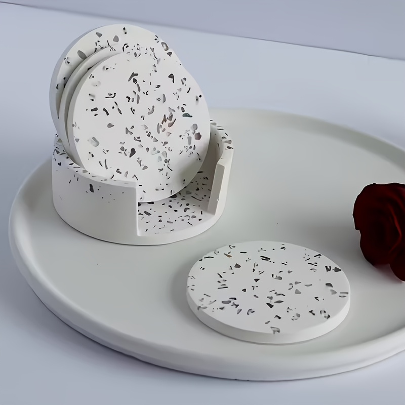 5pcs Round Coaster Silicone Mo - огляд і ціна Silicone Epoxy Resin Molds Set