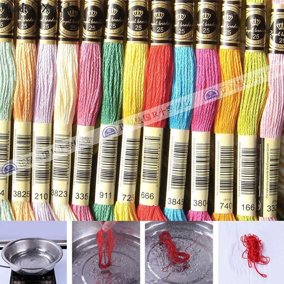 6702 DIY Cross Stitch Kits Cro - огляд і ціна Cotton Embroidery Thread Skeins