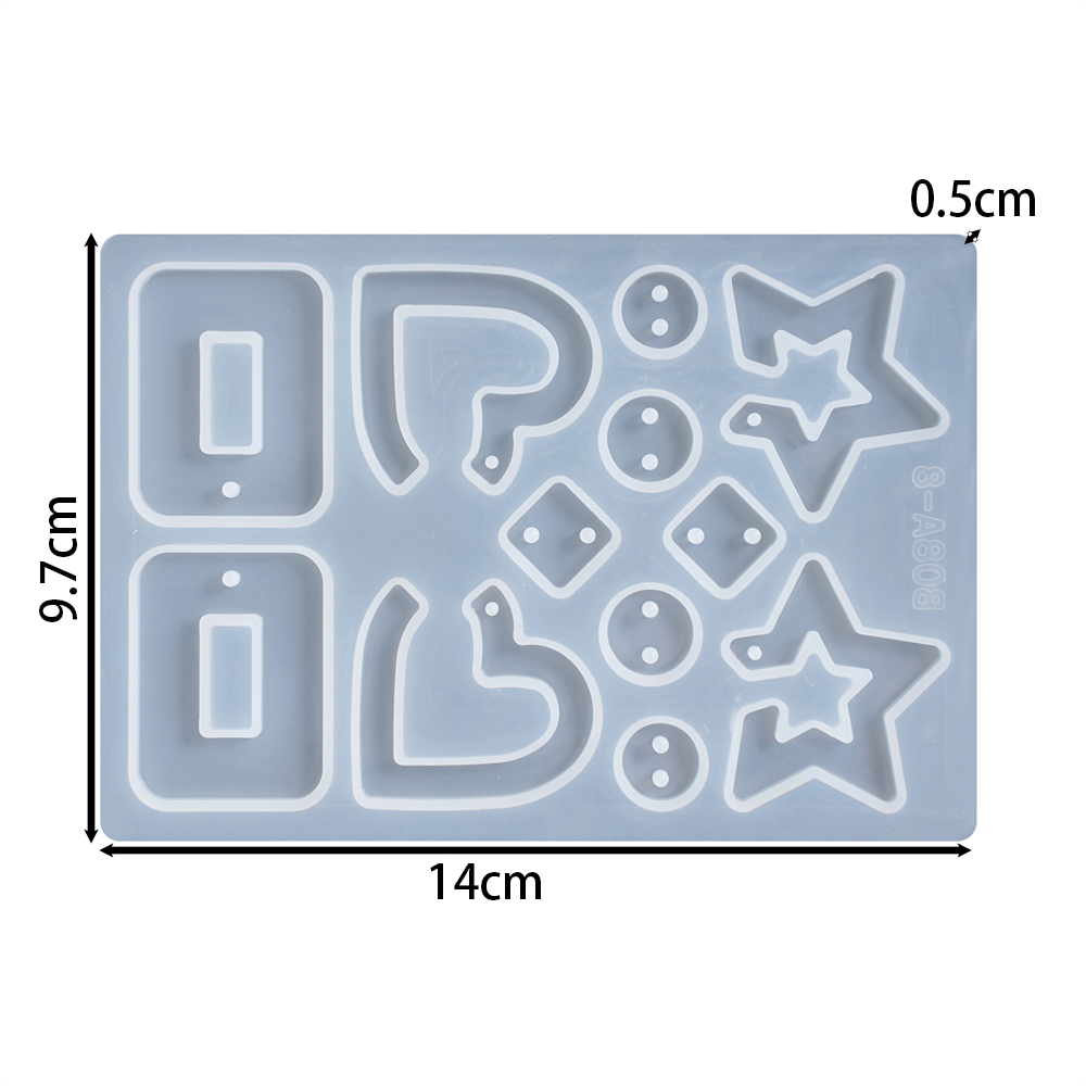 1pcs/lot Geometric Earrings Pe - огляд і ціна Silicone Epoxy Resin Molds Set