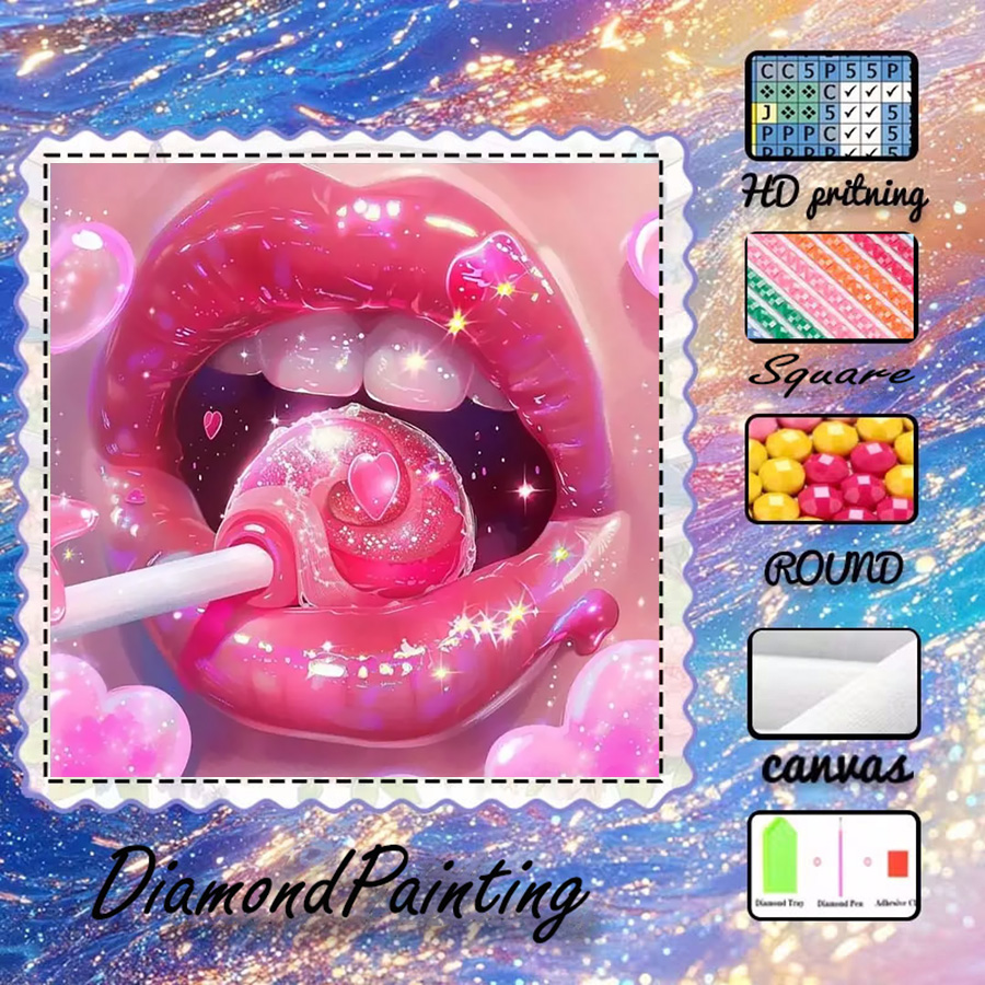 1 piece - 5D-DIY - Flocking cl - огляд і ціна 5D Diamond Painting Kit Full Drill