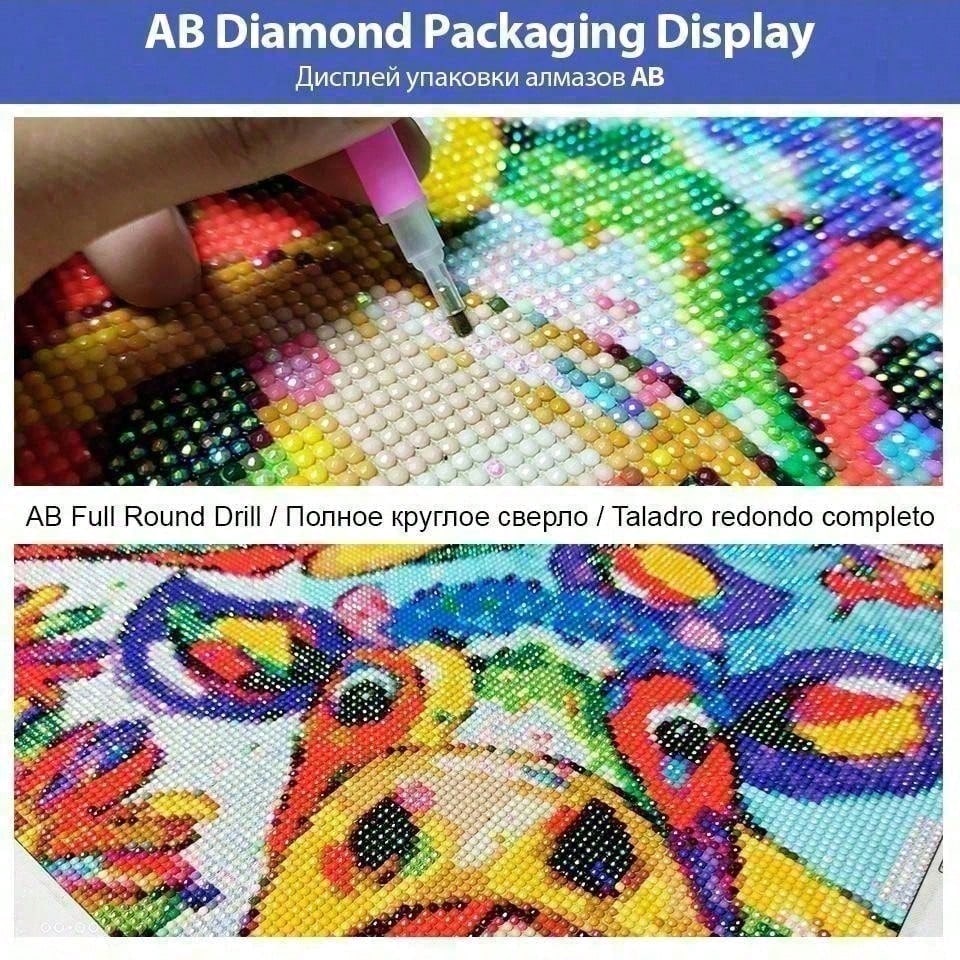 1 piece - 5D-DIY - Flocking cl - огляд і ціна 5D Diamond Painting Kit Full Drill