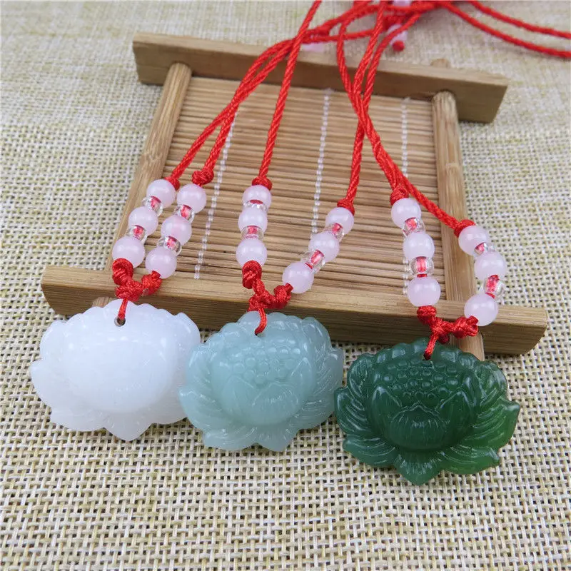 Natural Green Jade Lotus Penda - огляд і ціна Beading