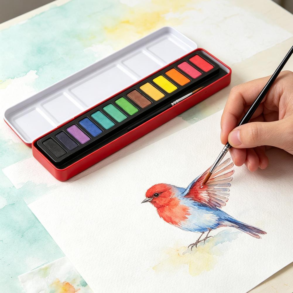 Portable Watercolor Paint Set  - огляд і ціна Watercolor Paint Set Solid Pigment