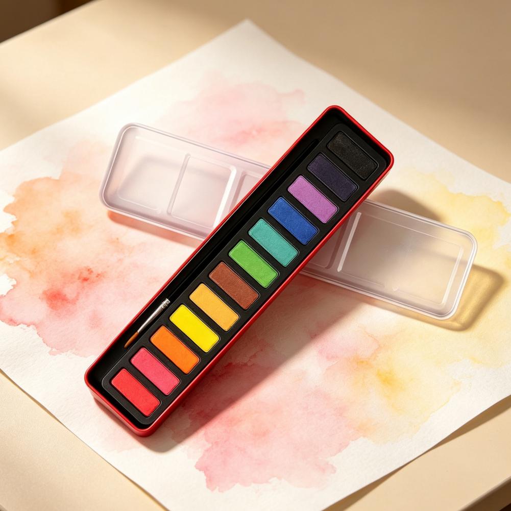 Portable Watercolor Paint Set  - огляд і ціна Watercolor Paint Set Solid Pigment