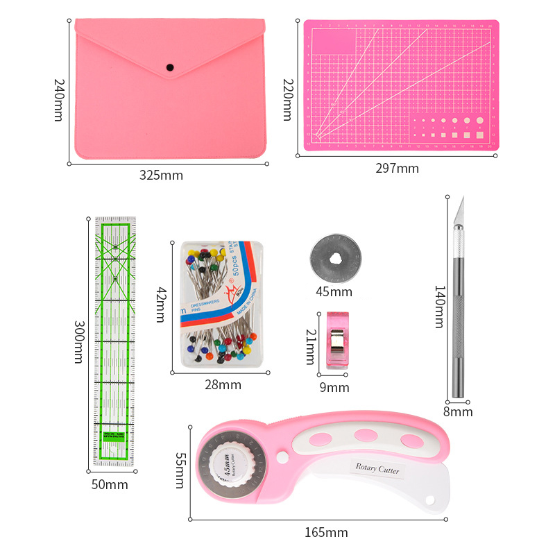 Rotary Cutter Set Pink - Quilt - огляд і ціна Rotary Cutter For Fabric 45Mm